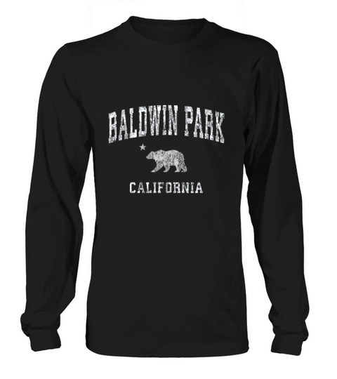 Baldwin Park California CA Vintage Distressed Sports Design Long sleeved Unisex