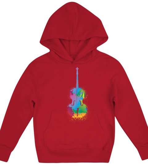 Colorful Cello Retro Music Lover Cellist Kids Hoodie