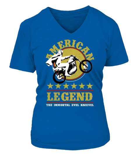 Evel Knievel V-neck T-Shirt Woman