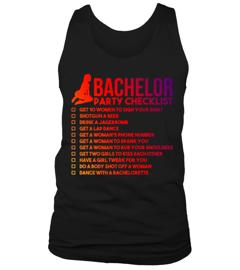 bachelor party checklist Tank Top Unisex