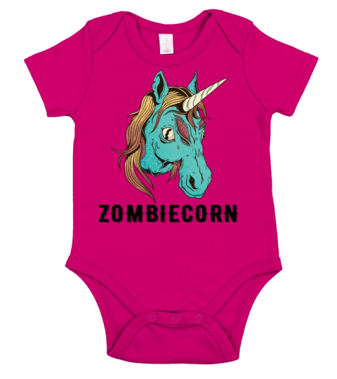 Zombie Unicorn Short Sleeve Baby One-Piece