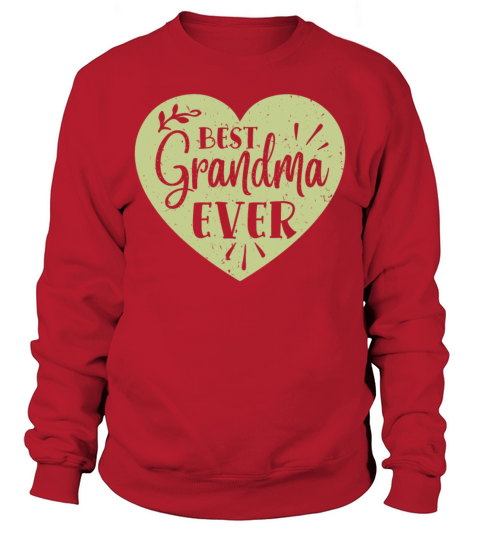 Best Grandma Ever Grandmother Heart Retro Vintage Men's Sweatshirt