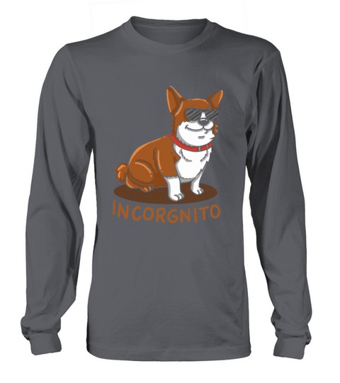 Incorgnito Incognito Corgi Dog Sunglasses Pun Gift Women's Long Sleeve