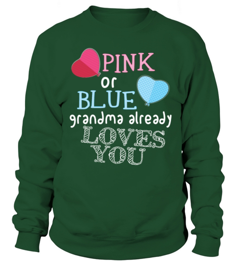 Pink or Blue Gender Reveal Party Grandma Women's Sweatshirt
