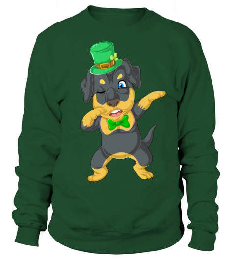 dabbing rottweiler st patricks day Men's Sweatshirt