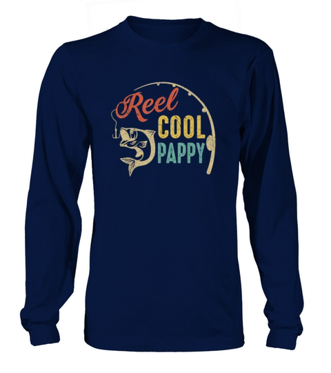 Reel Cool Pappy Vintage Fishing Fisherman Gift Men's Long Sleeve