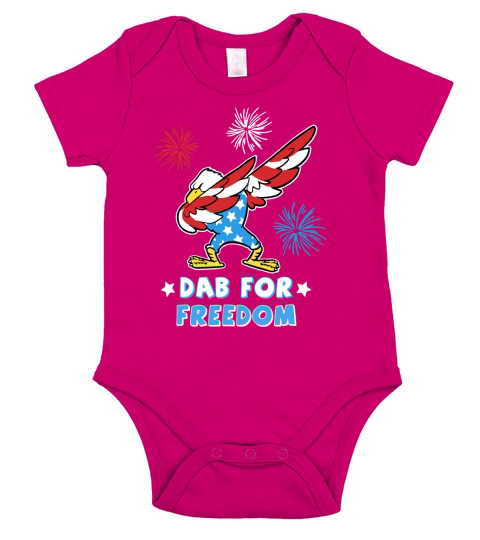 American Dab for freedom Short Sleeve Baby One-Piece