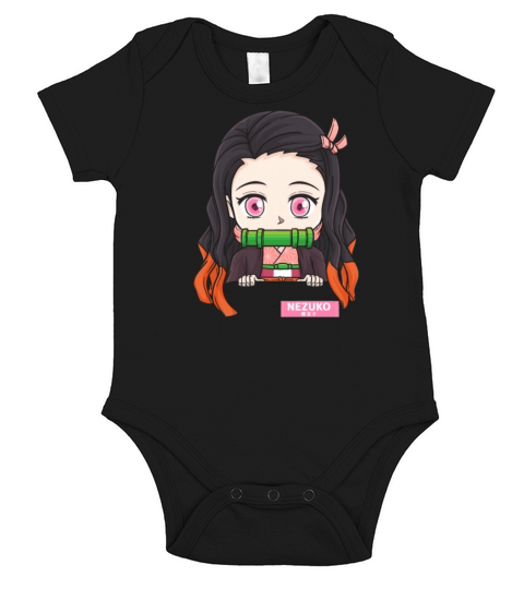 Anime Chibi Nezuko Pocket Short Sleeve Baby One-Piece