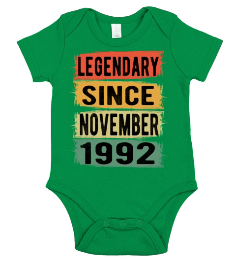Birthday Gift November 1992 Short Sleeve Baby One-Piece