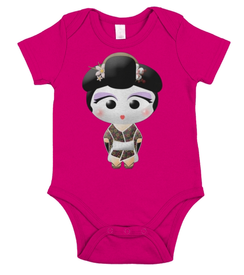 shirt Japanese Geisha Girl Short Sleeve Baby One-Piece