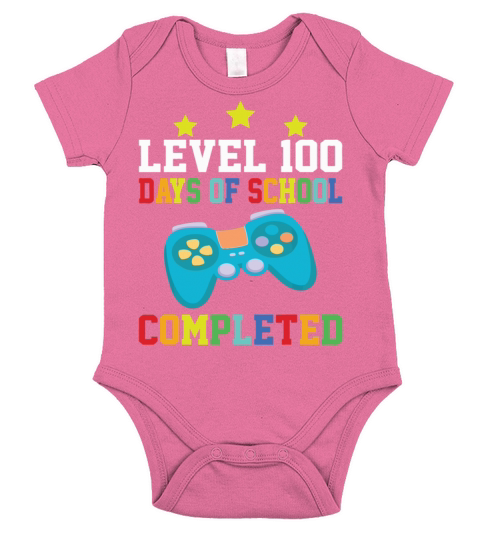 Video Gamer Student 100th Day Teacher 100 Days Short Sleeve Baby One-Piece