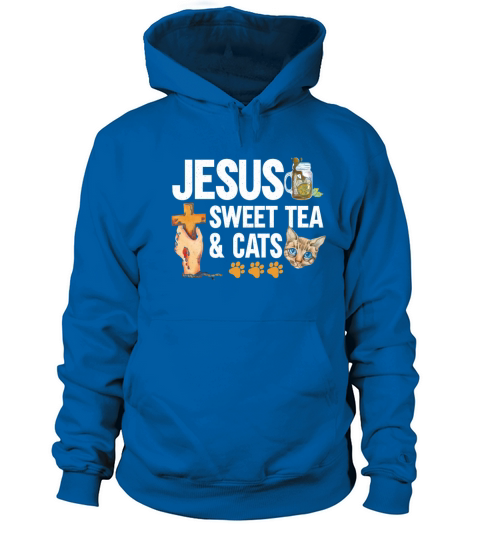 Jesus Sweet Tea And Cats Kitten Pet Animal Women's Hoodie