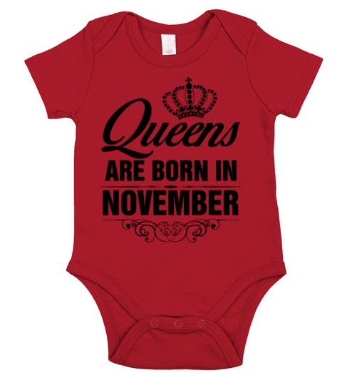 Queens are born in November Short Sleeve Baby One-Piece
