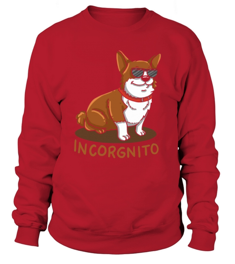Incorgnito Incognito Corgi Dog Sunglasses Pun Gift Men's Sweatshirt
