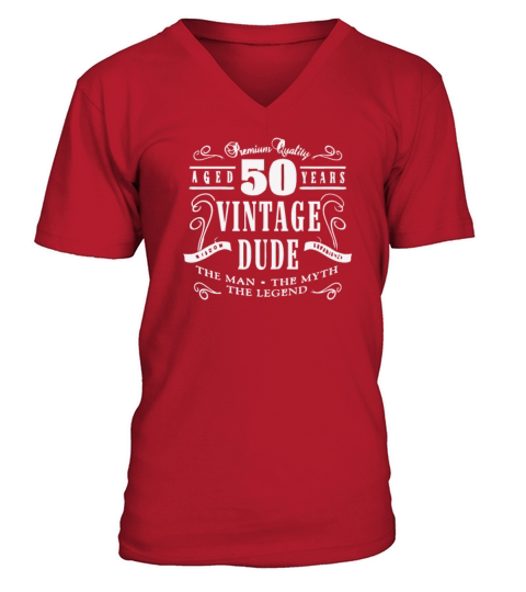 Aged 50 Years Men's V-Neck T-shirt