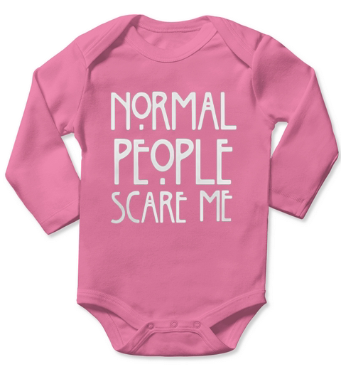 Normal People Scare Me Long Sleeve Baby One-Piece
