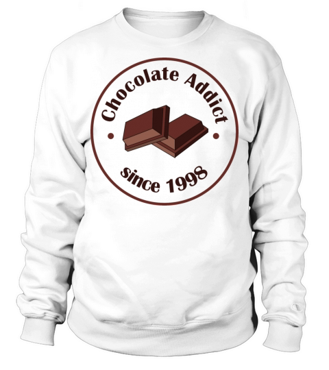 Chocolate addict since 1998 - Funny sweet tooth Men's Sweatshirt