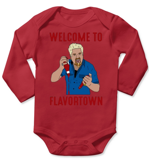 Flavortown Guy Fieri Welcome to Flavortown Long Sleeve Baby One-Piece
