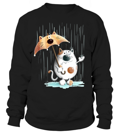 Cat In The Rain - Cats - Umbrella - Cartoon - Gift Women's Sweatshirt