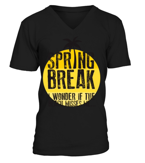 SPRING BREAK IS ON Men's V-Neck T-shirt