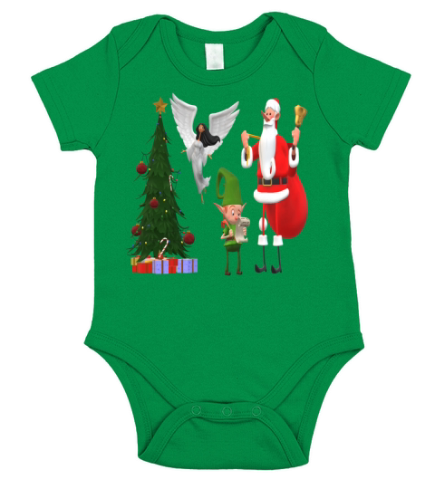 Weihnachten und Nikolaus Design Short Sleeve Baby One-Piece
