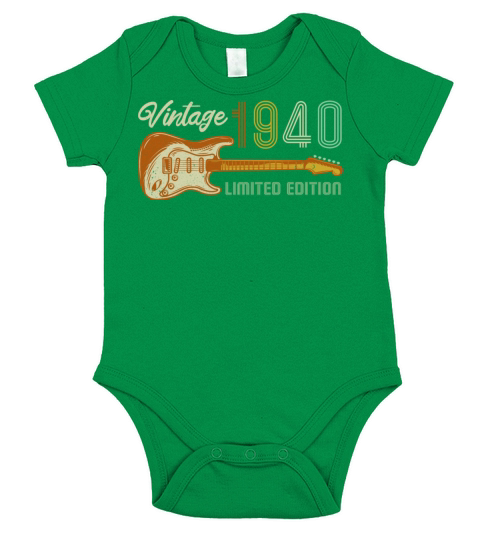 Guitarist 82th Birthday 1940 Short Sleeve Baby One-Piece