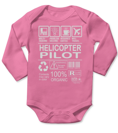 HELICOPTER PILOT FMultiold Long Sleeve Baby One-Piece