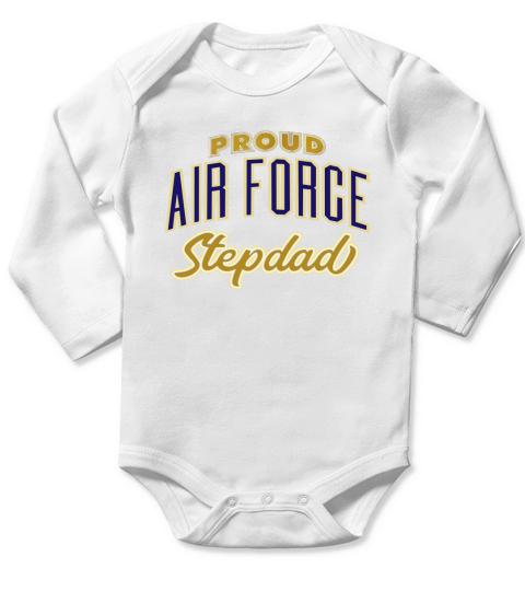 Mens Proud Air Force Stepdad Shirt for Men Long Sleeve Baby One-Piece