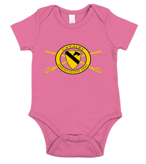 1st Cavalry Crossed Sabers Short Sleeve Baby One-Piece