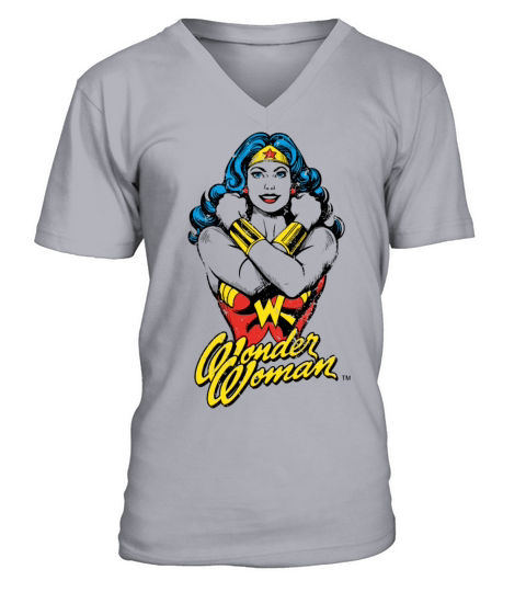 Wonder Woman Power Vintage Look Men's V-Neck T-shirt