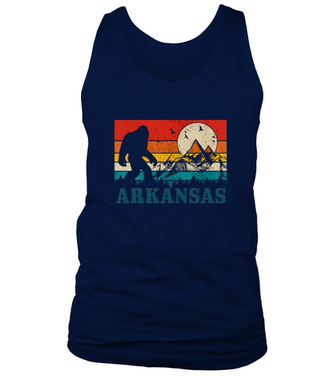 Arkansas Bigfoot Vintage Mountains Hiking Camping Tank Top Unisex