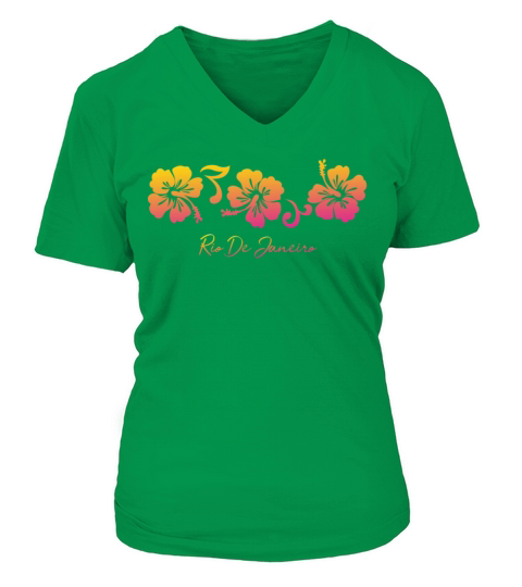 Hawaiian Tropical colorful vacation souvenir Women's V-Neck T-shirt