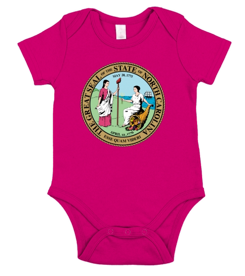 The Great Seal of the State of North Carolina Short Sleeve Baby One-Piece