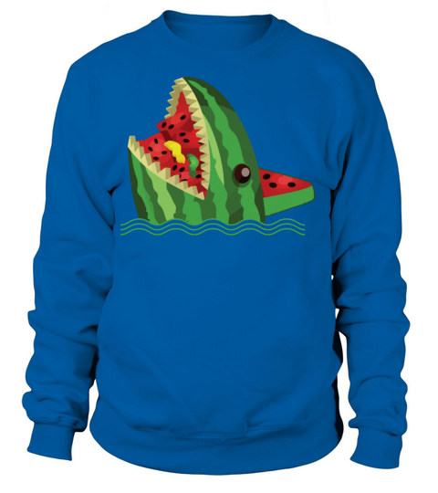 Kawaii Watermelon Shark Fin Family Summer Vacation Women's Sweatshirt