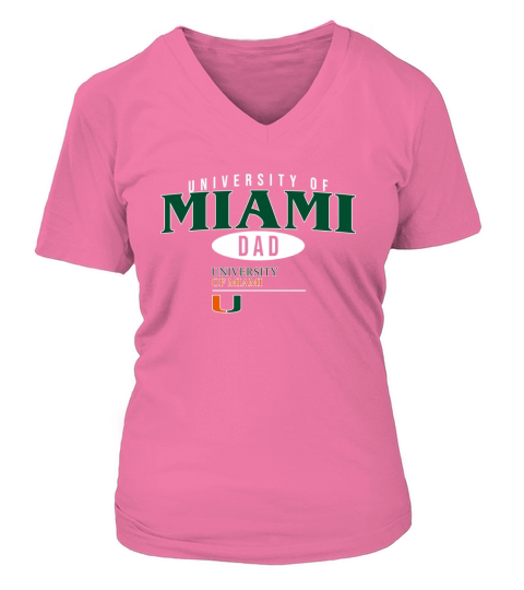 Champion University Of Miami Dad 2020 V-neck T-Shirt Woman