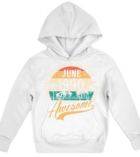 June 1990 birthday gifts men woman bday gift Kids Hoodie