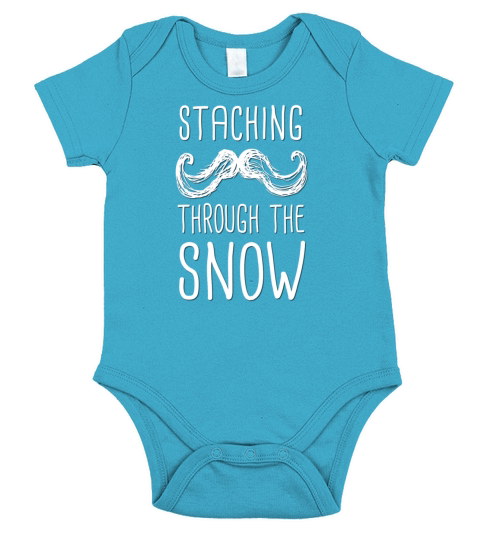 Staching Through the Snow Short Sleeve Baby One-Piece