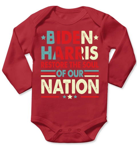Biden Harris T Shirt Design 1 Long Sleeve Baby One-Piece