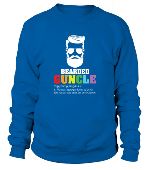 Bearded Guncle Gay Uncle LGBTQ Rainbow Women's Sweatshirt