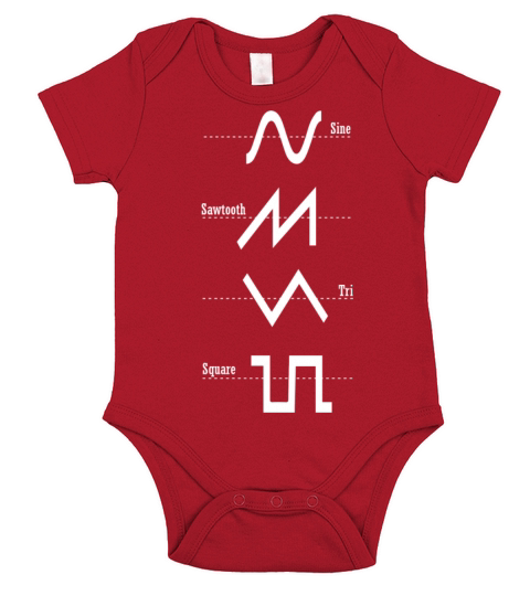 Synthesizer Analog - Synth Waveform Nerd T-Shirt Short Sleeve Baby One-Piece
