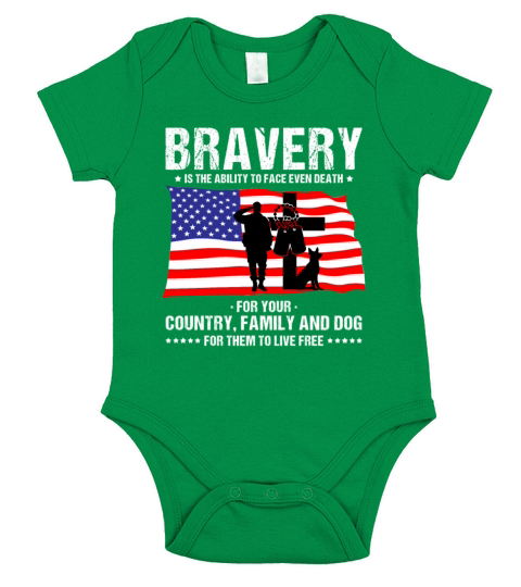 Brave Veteran Shirt for Dog Lovers Short Sleeve Baby One-Piece