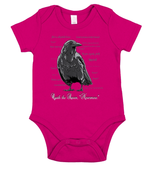 Edgar Allan Poe Quoth the Raven Nevermore Short Sleeve Baby One-Piece