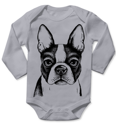 sketches of animals small dog Long Sleeve Baby One-Piece