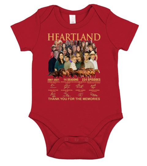 Heartland thank you for the memories signatures Short Sleeve Baby One-Piece