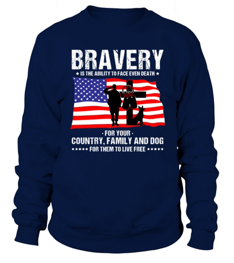 Brave Veteran Shirt for Dog Lovers Women's Sweatshirt