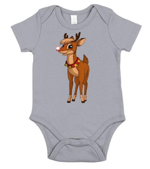 Merry Christmas Rudolph The Red Nosed Reindeer Movie Short Sleeve Baby One-Piece