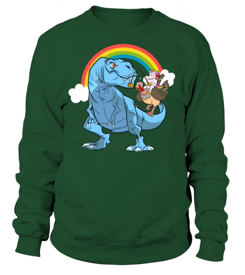 Tyrannosaurus Rex Unicorn Turkey Thanksgiving Women's Sweatshirt