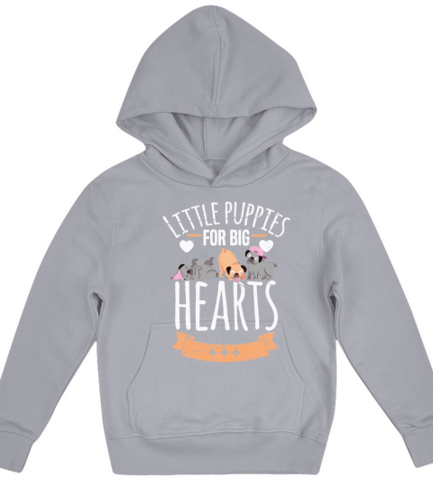 LITTLE PUPPIES FOR BIG HEARTS Motif for Dog owner Kids Hoodie