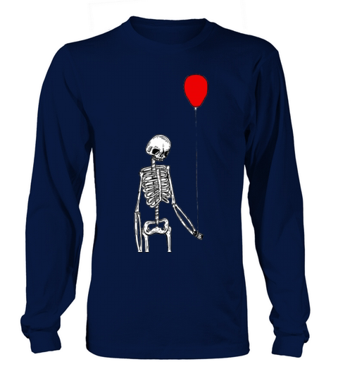 Sad Skeleton holding a balloon Men's Long Sleeve