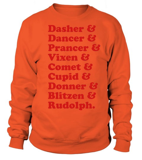 Reindeer Names Women's Sweatshirt